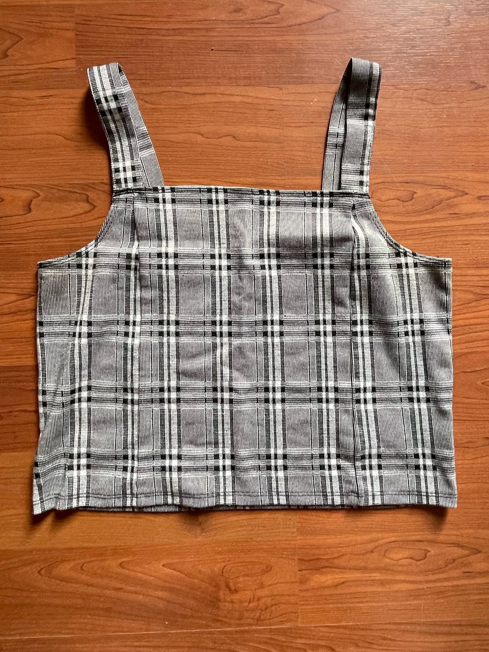 AE cropped plaid tank